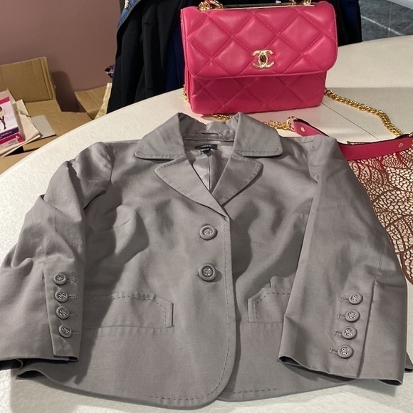 MEXX Women Solid Single Breasted Casual, Formal Blazer (Grey) Sz US 2 - Picture 15 of 16